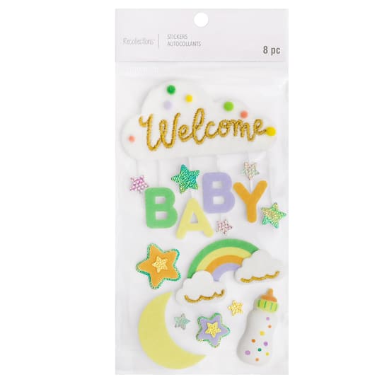 Welcome Baby Cloud Dimensional Stickers by Recollections&#x2122;